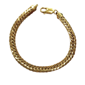 Bracelet Gourmette Or Jaune 18 Carats Maille Anglaise