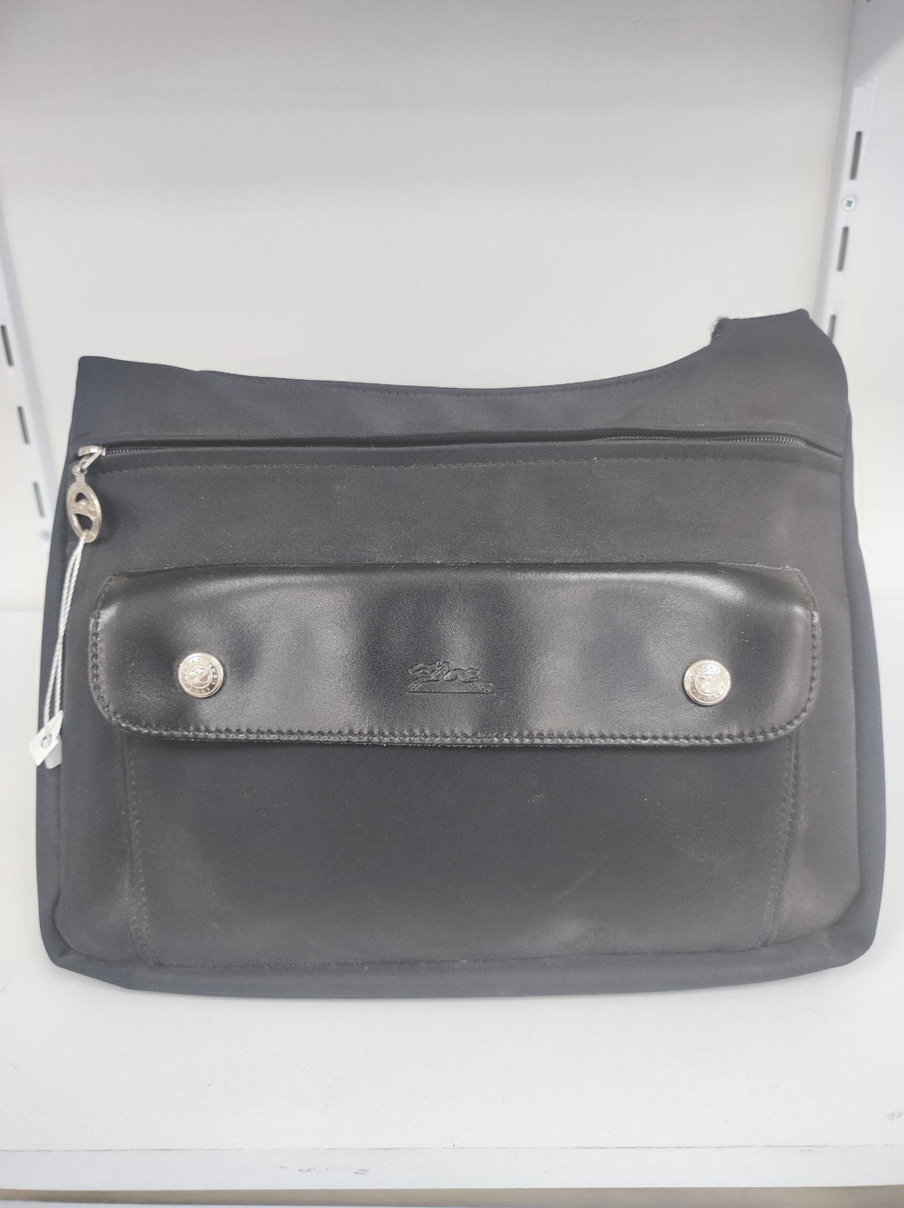 Sac à main Longchamp toile noir hobo