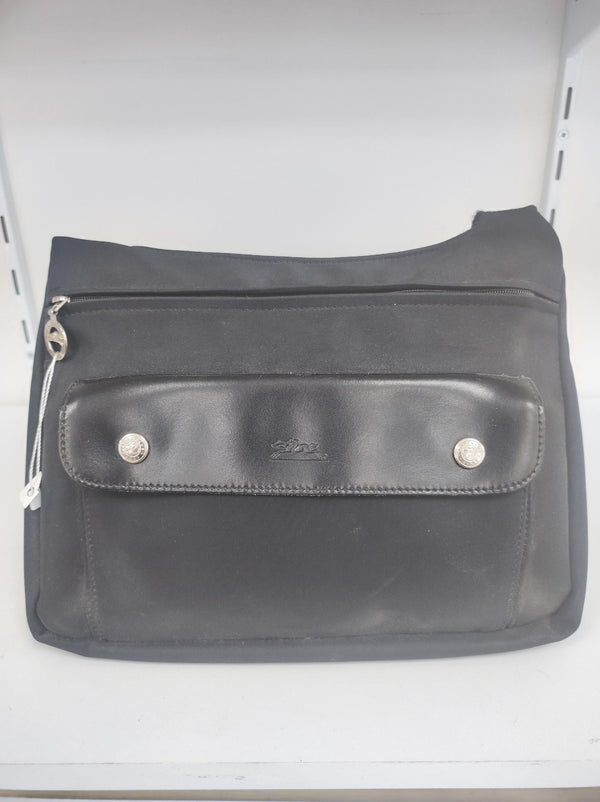 Sac à main Longchamp toile noir hobo