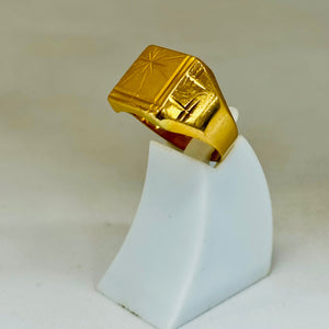 Chevalière en Or Jaune 18K Taille-63