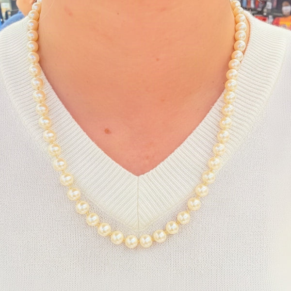 Collier Perle d'eau douce Or Jaune 18 K