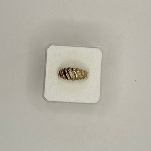 Bague en Or 750 avec 10 Diamants