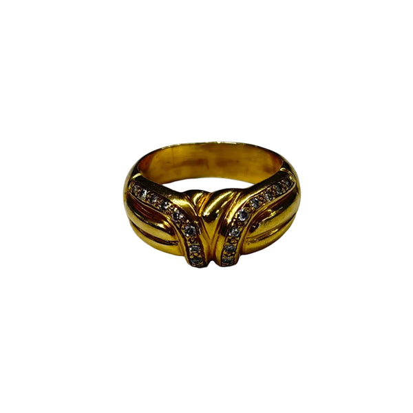 Jonc Or Jaune 18k Diamants