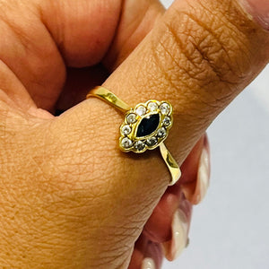 Bague Marguerite Or Jaune 18 K