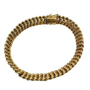 Bracelet Maille Américaine en Or Jaune 18 Carats