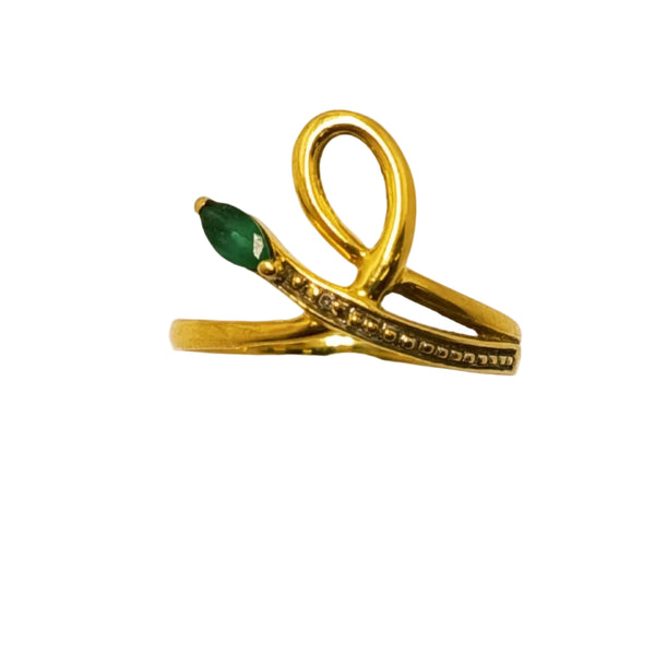 Bague Empierrée en Or Jaune 18K