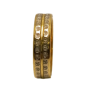 Bague Alliance en Or Jaune et Or Blanc 18K