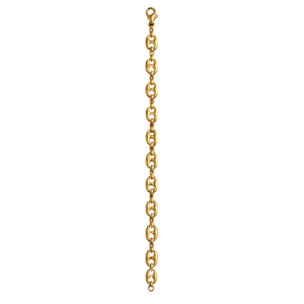 Bracelet Maillon Grain de Café Or Jaune 18k - 11.30gr