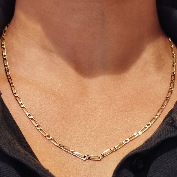 Collier Matinée Figaro Or Jaune 18K - 56 cm - 8.66gr