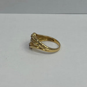 Bague en Or Jaune 18 Carats avec Rubis et Diamants