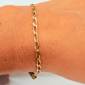Bracelet Maille Cheval en Or Jaune 18k