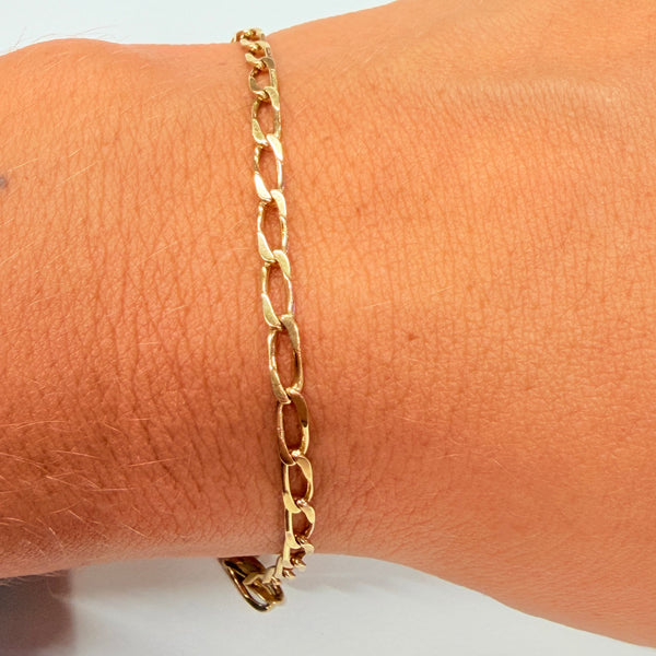Bracelet Maille Cheval en Or Jaune 18k