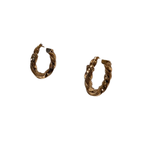 Boucles d'oreilles créoles en or jaune 18K