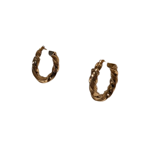 Boucles d'oreilles créoles en or jaune 18K