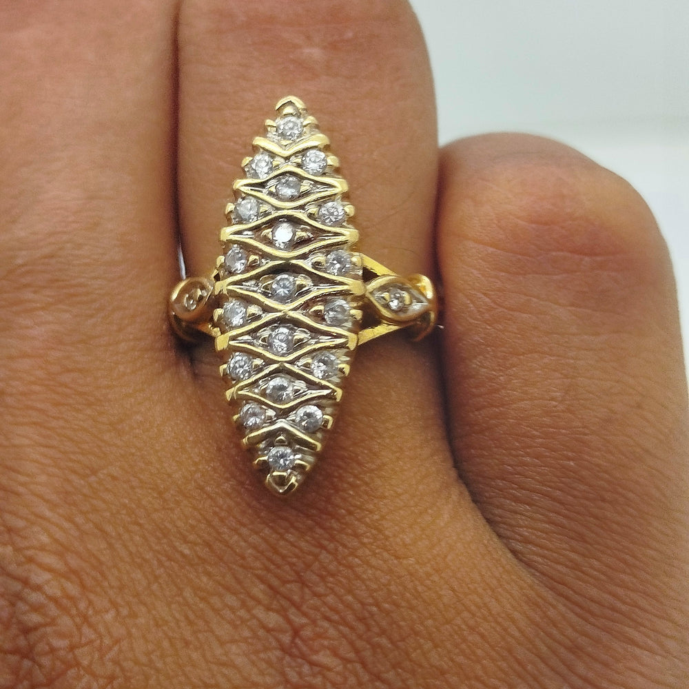 Bague en Or Jaune 18K - Taille 63 - 6.83 Grs