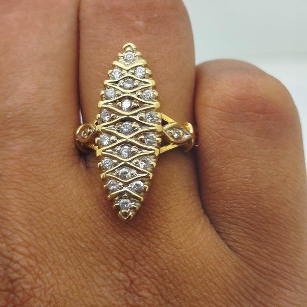 Bague en Or Jaune 18K - Taille 63 - 6.83 Grs