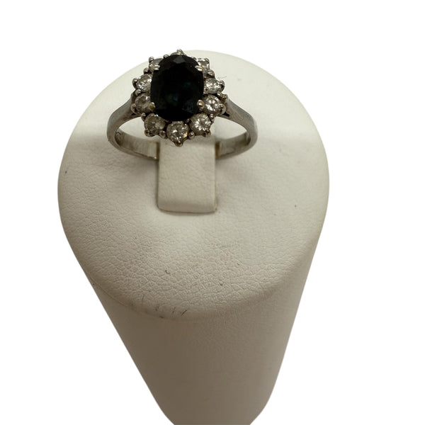 Bague en Or Blanc Empierrée 18 Carats - T 53