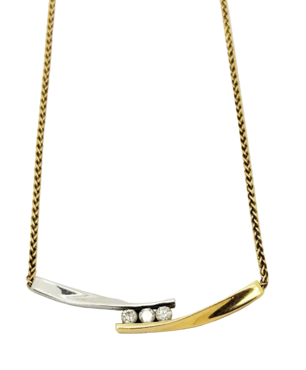 Collier Princesse en Or Jaune et Blanc 18k - 5.65 G