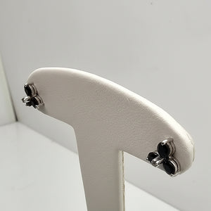 Boucles d'oreilles clous en onyx et diamant 14K - 2.01 G