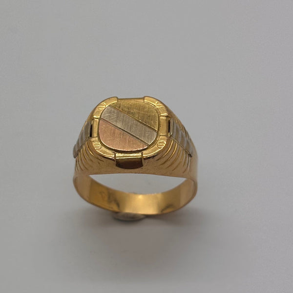 Chevalière en Or jaune 18K - Taille 65