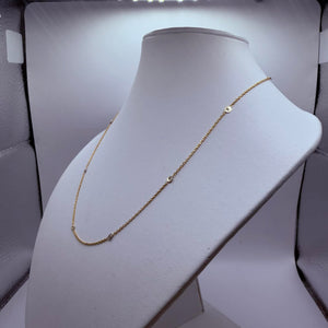 Collier Ras du Cou en Or Jaune 18K - Diamants - 2.56G