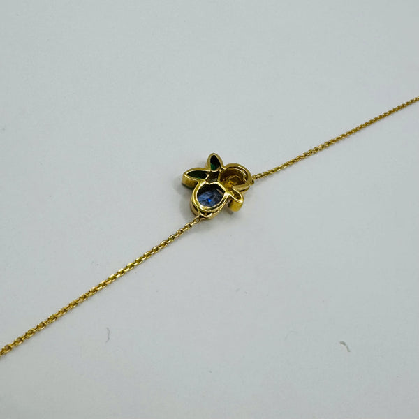 Collier Matinée Or Jaune 18K Diamant Tête d'Aigle