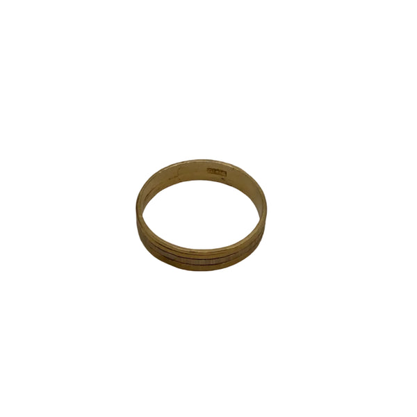 Bague Alliance Or Jaune et Blanc 18K -  T61 - 3.07gr