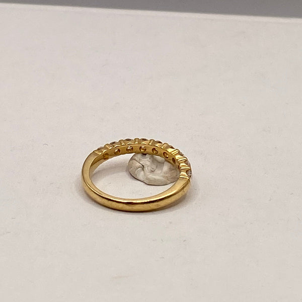 Bague Demi Tour en Or Jaune 18K Taille-58