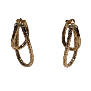 Boucles d'oreilles créoles en or jaune 18k - 1.96 G