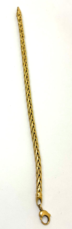Bracelet maillé palmier en or 18K - 19.5 cm - 8.71gr