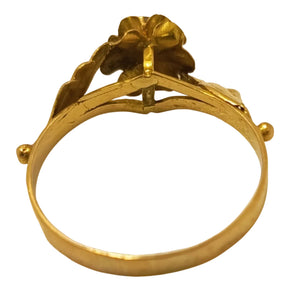 Bague Solitaire en Or Jaune avec Oxyde de Zirconium 18K
