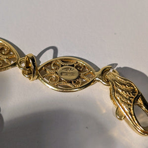 Bracelet Or Jaune Maille Filigrane