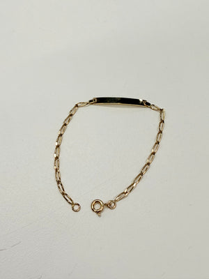 Bracelet Identité Or Jaune 18 Carats Enfant