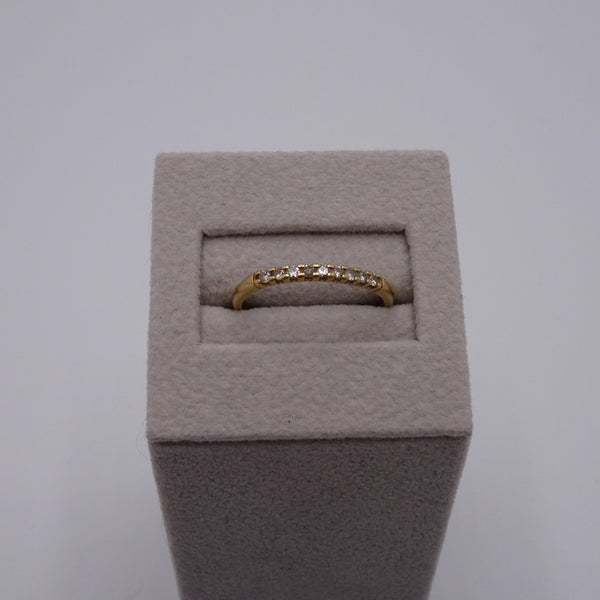 Bague Demi Tour en Or Jaune 18K Taille-52