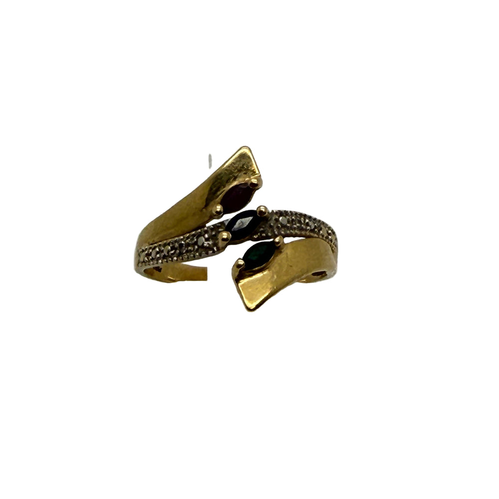 Bague Solitaire en Or Jaune 18K - Taille 54