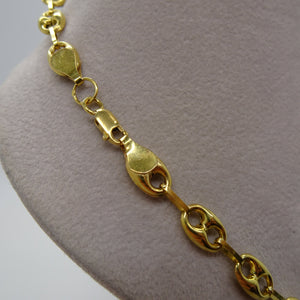 Collier or maille grain de café