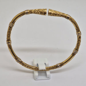 Bracelet Jonc Or Jaune et Blanc 18K 30.98 Grs