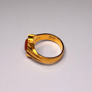 Bague Chevalière en Or Jaune 22K Taille-55