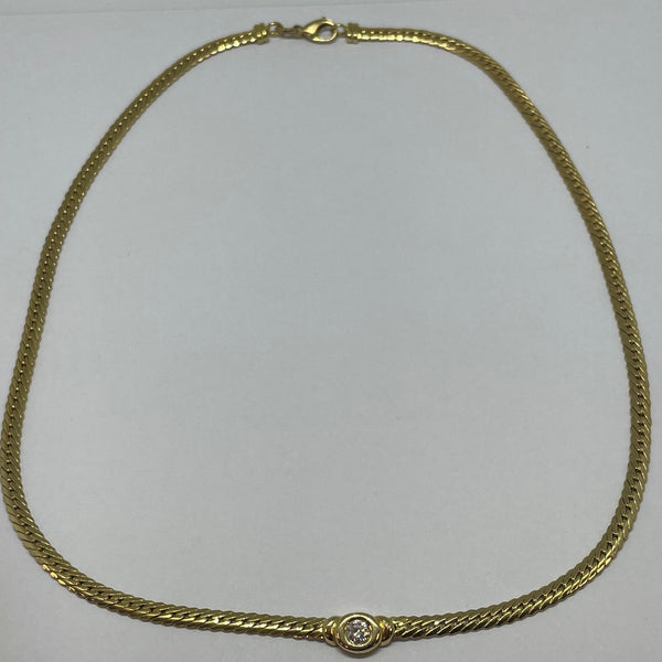 Collier Ras du Cou en Or Jaune 18K - 9.06g