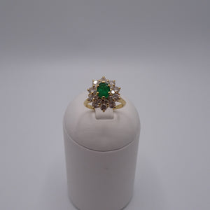 Bagues Marguerite en Or Jaune 18K Taille-53