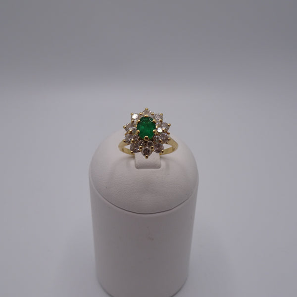 Bagues Marguerite en Or Jaune 18K Taille-53