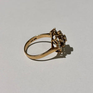 Bague Chou en Or Jaune avec 9 Oxyde de Zirconium