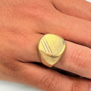 Chevalière en 3 ors 18k Taille-64