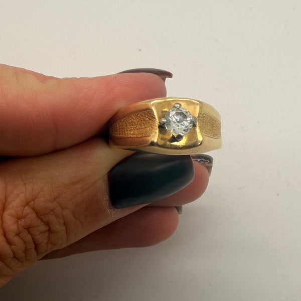 Chevalière en or jaune 18K Taille-60