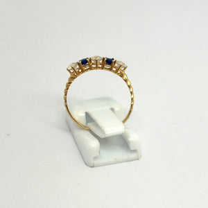 Bague Or Jaune 18 K avec Oxyde de Zirconium