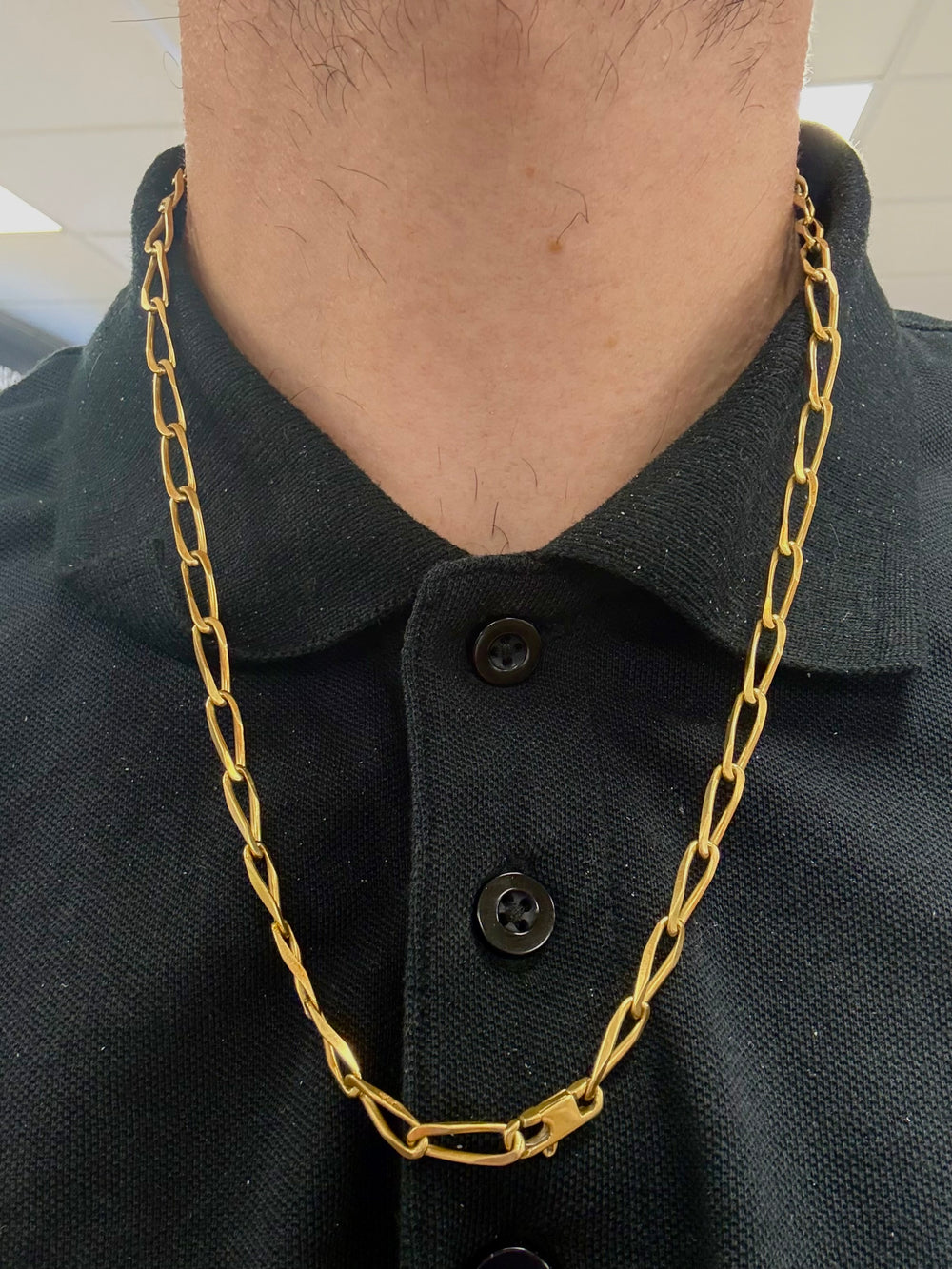 Collier chaine homme or jaune 18K 25.45 Grs