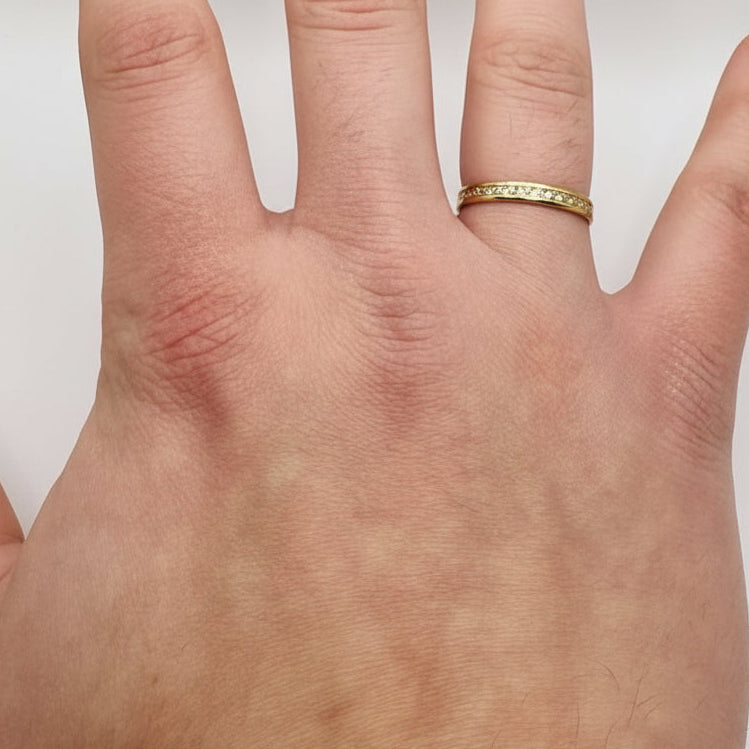 Bague Alliance en Or Jaune 18K - Taille 55