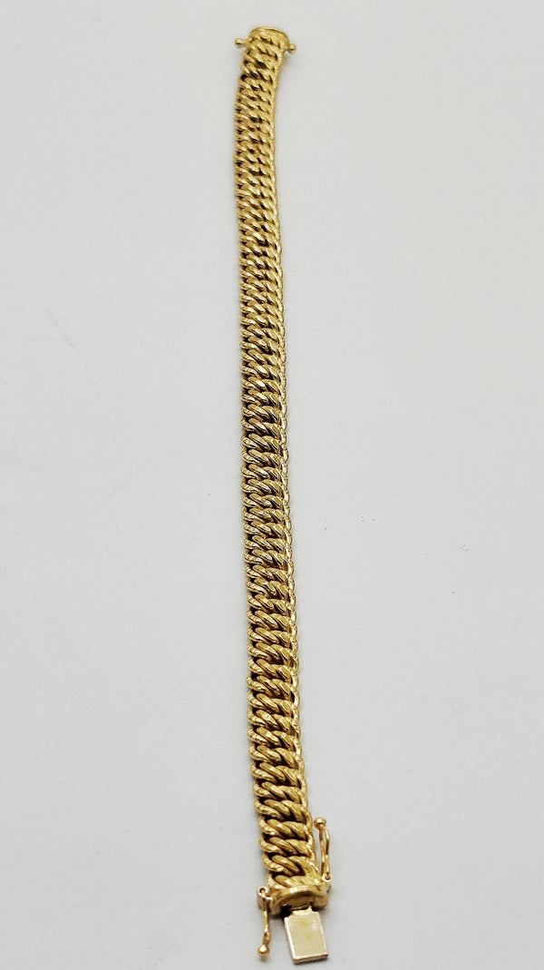 Bracelet maille américaine en Or Jaune 18k 10.62 Grs
