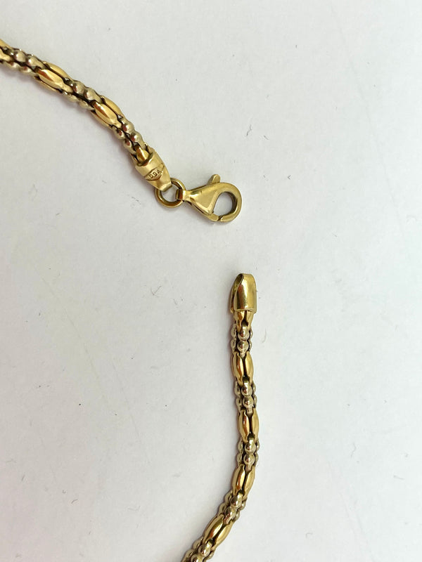 Collier Or Jaune Maille Diamantée 18 K - 10 G