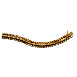 Bracelet Gourmette en Or Jaune 18K - 32.11g